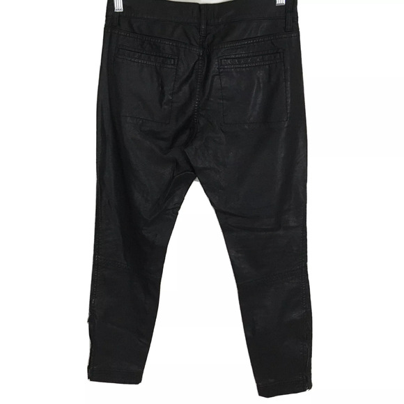 Urban Outfitters Silence & Noise Faux Leather Moto Zip Pants Black Size 27 - Picture 15 of 16